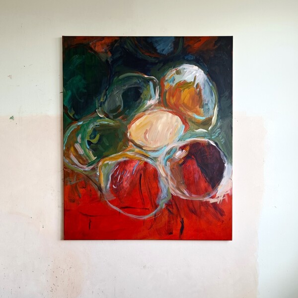 Exotické ovoce, 2024, akryl na plátně, 100 x 120 cm, dostupný, cena na vyžádání